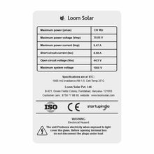 Load image into Gallery viewer, Loom solar panel 330 watt - 24 volt multi crystalline